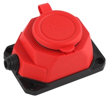 K-1e-RED-IP44 ЭРА Колодка каучуковая с/з 1гн 16A IP44 красная