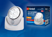 ULK-N21 SENSOR WHITE Светодиодный светильник накл. с датчиком движения Uniel