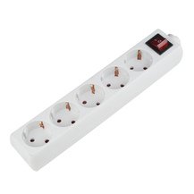 K-GCP5-10B WHITE 5гн.с/з. 10А 2200Вт Колодка для удлинителя с выключателем UNIEL