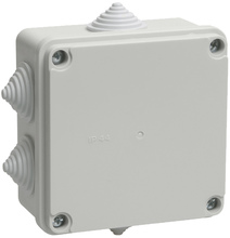 КМ 41233 коробка распаяч. для о п 100х100х50мм IP44 (6 гермовводов) (48 шт) ИЭК