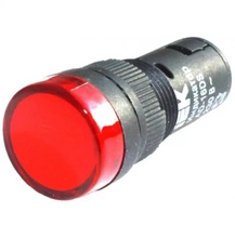 Лампа AD16DS (LED) сигнальная матрица d16мм красный 24В AC DC ИЭК