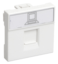 Розетка информационная RJ-45 UTP кат.5e, 1модуль РКИ-10-00-П (10 шт) ИЭК