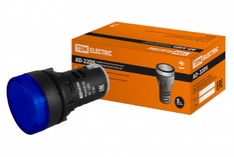 Лампа AD22DS (LED) матрица d22мм синий 12В AC/DC TDM