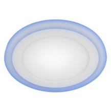 LED 3-6 BL 6W 220V 4000K круглый с синей подсветкой  Светильник светодиодный ЭРА