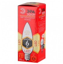 Лампа светодиодная ЭРА LED smd B35-6w-827-E27 ЕСО