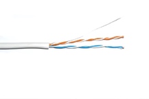 F/UTP ШПД ,кат,5E 24AWG.2x2x0.48мм solid,LSZH.500м, белый кабель связи витая пара ITK