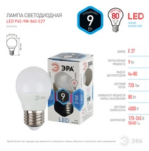 Лампа светодиодная ЭРА STD LED P45-9w-840-E27