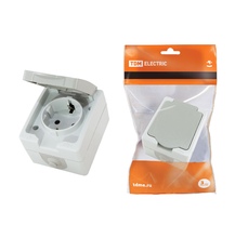 Розетка 2П+З скрытой установки IP54 16А 