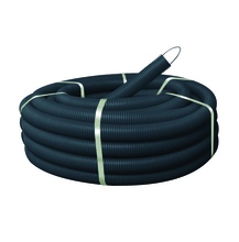 Труба гофр.ПНД d 16 с зондом (100 м) легкая (черный) GOFR-16-100-HD ЭРА