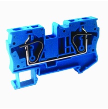 Зажим клеммный безвинтовой (ЗКБ) 3 вывода 1,5 мм2 17,5А синий TDM