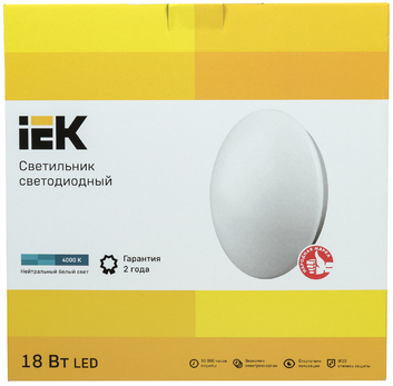 ДПБ 1002 18Вт IP20 4000K круг белый Светильник LED IEK