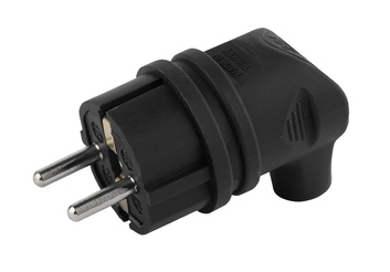 V9-B-IP44 ЭРА Вилка каучуковая с/з 90град 16A IP44 черная