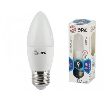 Лампа светодиодная ЭРА F-LED B35-9w-840-E27