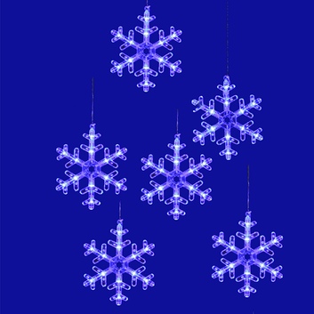 ULD-E1503-072/DTА BLUE IP20 SNOWFLAKES-3 Занавес светодиод. 1.5х0,3м  синий свет UNIEL