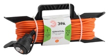 UFx-1-2x1.0-20m-IP44 на рамке б/з 1 гн 20м ПВС 2х1 Удлинитель силовой ЭРА