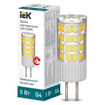 CORN капсула 5Вт 230В 4000К керамика лампа светодиодная  G4 IEK