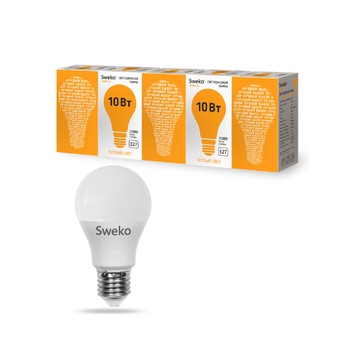 Светодиодная лампа Sweko 42 серия 42LED-G45-10W-230-3000K-E27