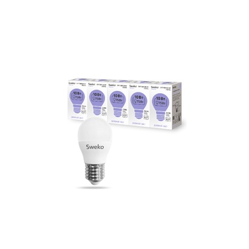 Светодиодная лампа Sweko 42 серия 42LED-G45-10W-230-6500K-E27