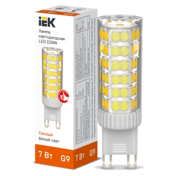 CORN капсула 7Вт 230В 3000К керамика Лампа  G9 IEK