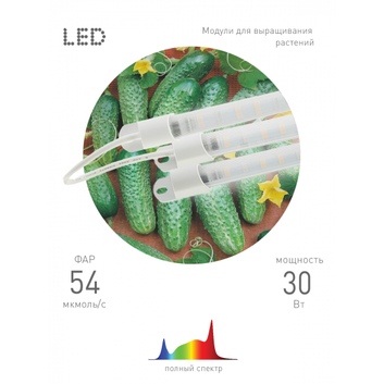 FITO-3х10W-LINE-Ra90 полного спектра 10 Вт Модульный светильник для растений ЭРА