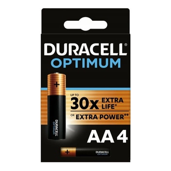 Элемент питания Duracell 5014061 АА алкалиновые 1,5v 4 шт. LR6-4BL Optimum СНЯТ