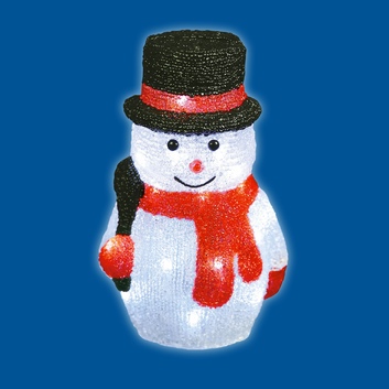 ULD-M1827-030/STA WHITE IP20 SNOWMAN-3 Фигура светодиодная «Снеговик-3», 30 светодиод, р-р 18*15*27