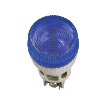Лампа ENR-22 сигнальная d22мм синий неон 240В цилиндр ИЭК
