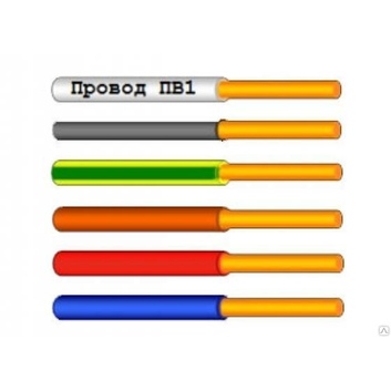 ПВ 1 х 2,5 (ПуВ 1 х 2,5) провод желто-зеленый