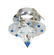 DL4163 JCDR G5.3 хром, стекло с синими кристаллами с лампой