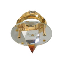 DL4163 JCDR G5.3 золото, стекло с желтыми кристаллами с лампой