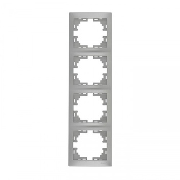 701-1000-154 Рамка 4-ая вертикал. металлик серый