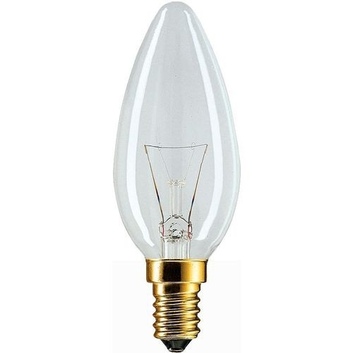 Лампа накаливания ЭРА ДС 40Вт-230-Е14-CL прозрачная свеча