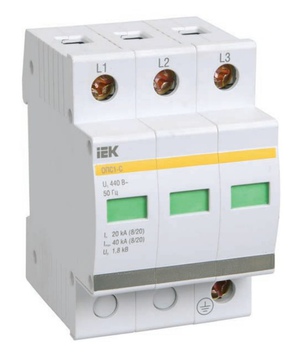 Разрядник ОПС1-C 3Р In=20kA Un=400B Im=40kA ИЭК (1 шт)