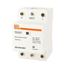 Реле напряжения  1ф АЗМ 20А-220В TDM