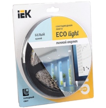 Лента светодиодная LSR-3528W120-9.6-IP20-12V IEK-eco-5м  LED блистер