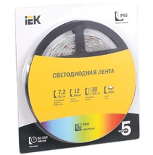 Лента светодиодная LSR-5050RGB30-7,2-IP65-12V LED 5м  IEK