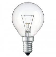 Р45 40W 230V Е-14 лампа шарик прозрачный CL GE