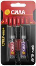 Клей СИЛА CTM SABL 1-33 Супер-клей сверхпрочный + антиклей 3гр. BL-1