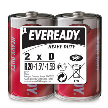 Элемент питания Energizer R20 Heavy Duty