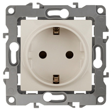 12-2101-02 Розетка 2Р+Е 16АХ-250В слоновая кость Schuko ЭРА