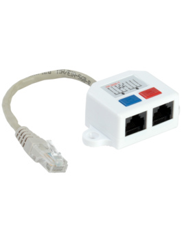 Разветвитель (Y-адаптер) кат.5Е 1RJ45-2xRJ45, белый ITK (10 шт)