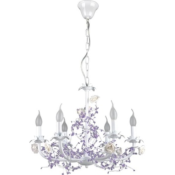 MD 2179-6C Glossy white+Purple Светильник подвесной 6хЕ14 WINK