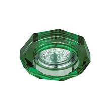 DK6 CH\GR декор стекло объемный многогранник MR16,12V/220V 50W GU5.3 хром зелен Светильник ЭРА