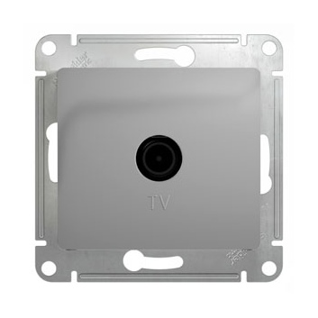 GSL000391 Розетка одиночная TV 1DB алюминий Glossa