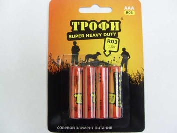 Элемент питания Трофи R03-4BL