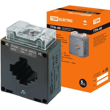 ТТН 40/400/5- 5VA/0,5S трансформатор тока измерительный TDM
