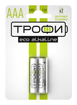Элемент питания Трофи LR03-2BL ECO