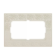 WL05-Frame-01-DBL-ivory Рамка для двойной розетки (слоновая кость) Werkel