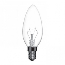 ДС 60Вт Е14 Лампа накаливания С35 свеча прозрачная IEK