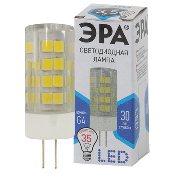 Лампа светодиодная ЭРА LED smd JC-3.5w-840-G4-220V-corn-ceramics